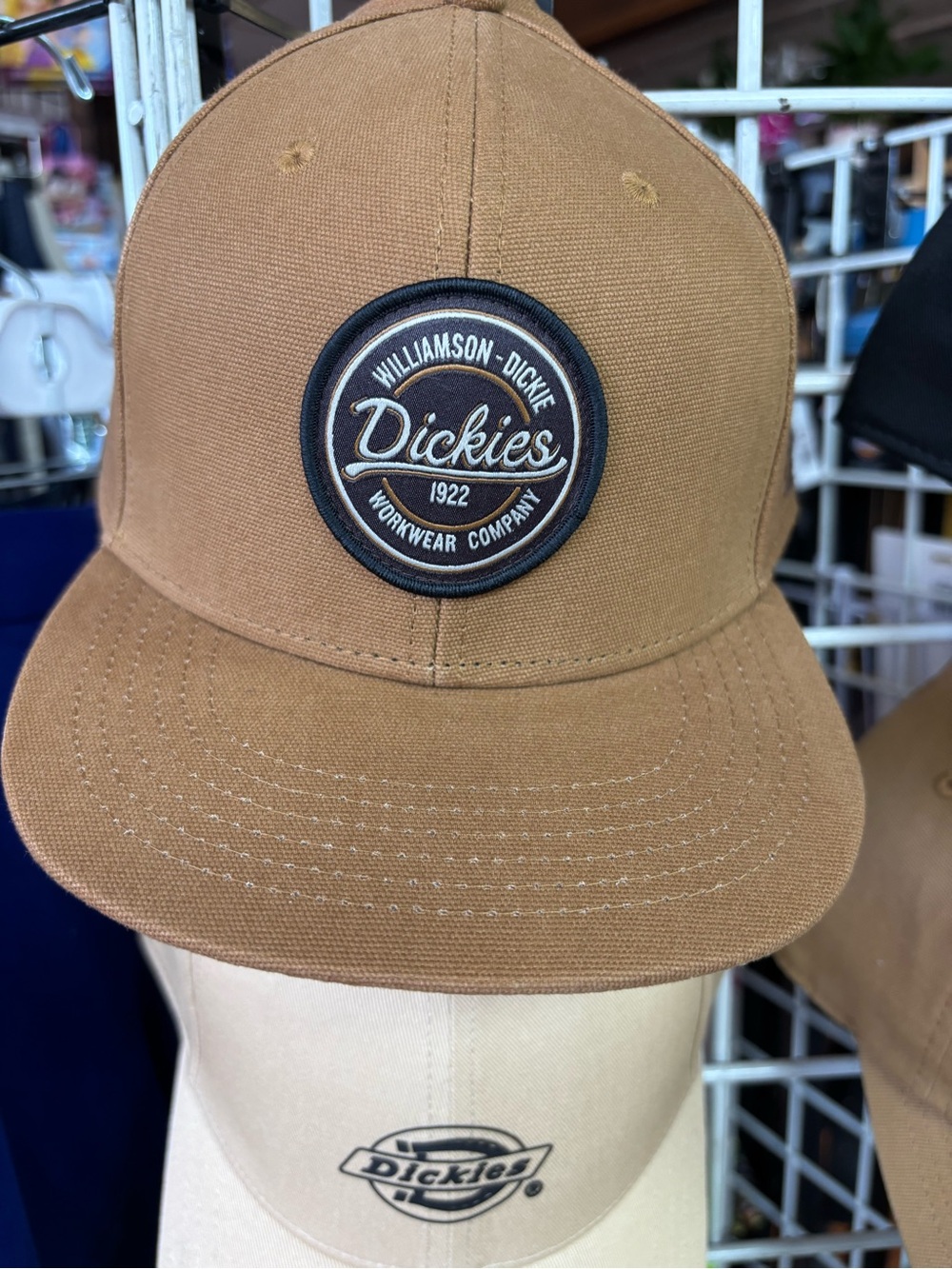 Dickies Brown Canvas Round Patch Cap